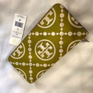 Tory Burch Women's T Monogram Embossed Leather Bi-Fold Wallet